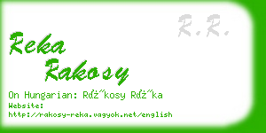 reka rakosy business card